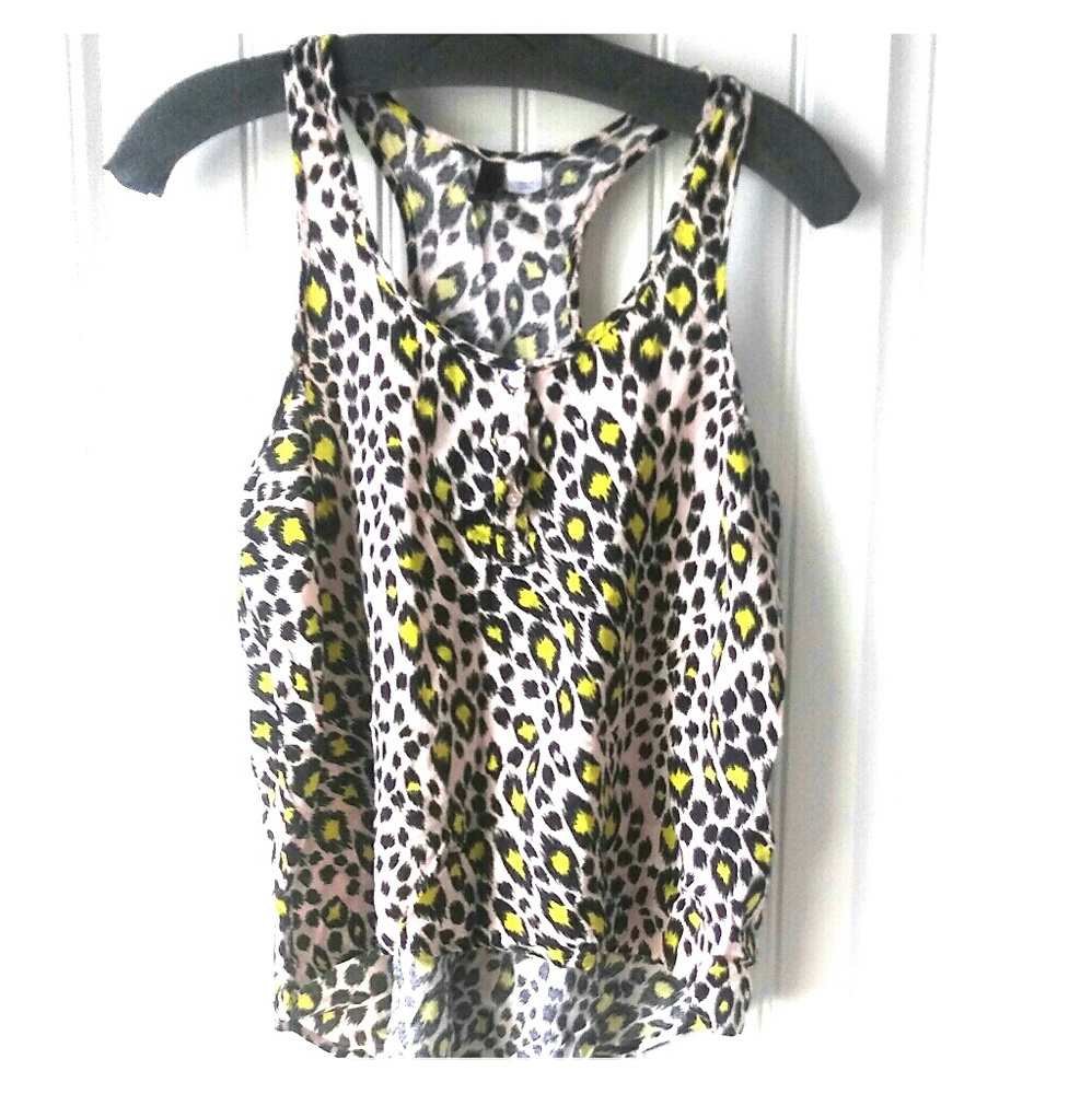 Lime green and black cheetah print high low top