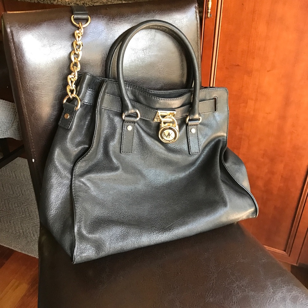 Michael Kors Black Leather Tote