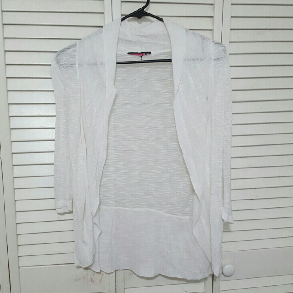 Thin White Cardigan