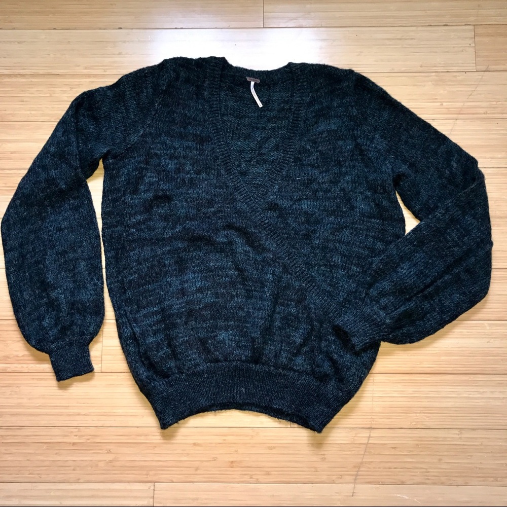 Dark Green V-Neck Sweater