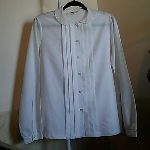 Lady Wanhattan size 14 lace collar button down top