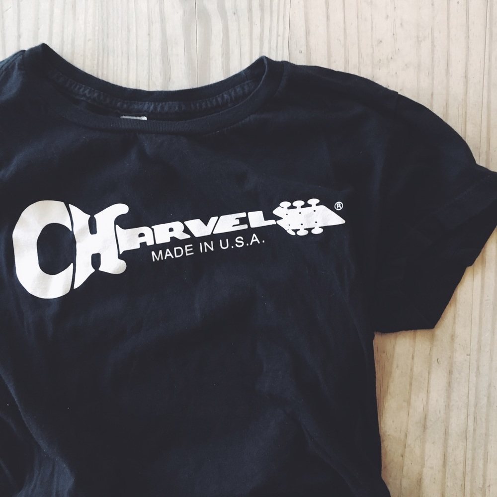 Vintage Black Charvel Guitars USA Band Tee