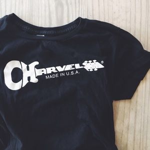 Vintage Black Charvel Guitars USA Band Tee