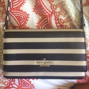 Blue and White striped Kate Spade Crossbody Bag