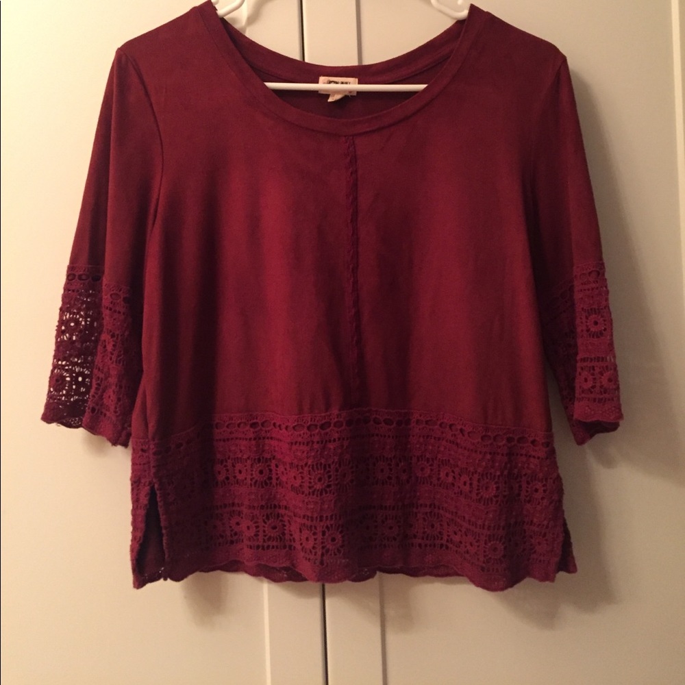Burgundy / Maroon Flowy Top
