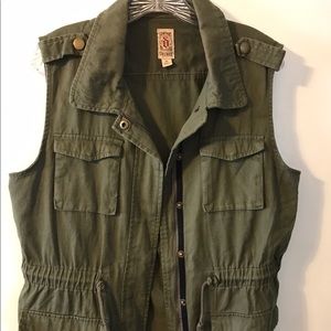 Trendy Olive Military Vest
