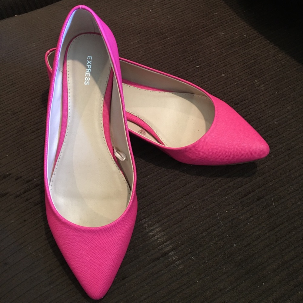 Hot pink flats