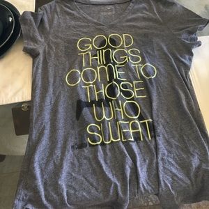 "Good things come to those who sweat"  workout top