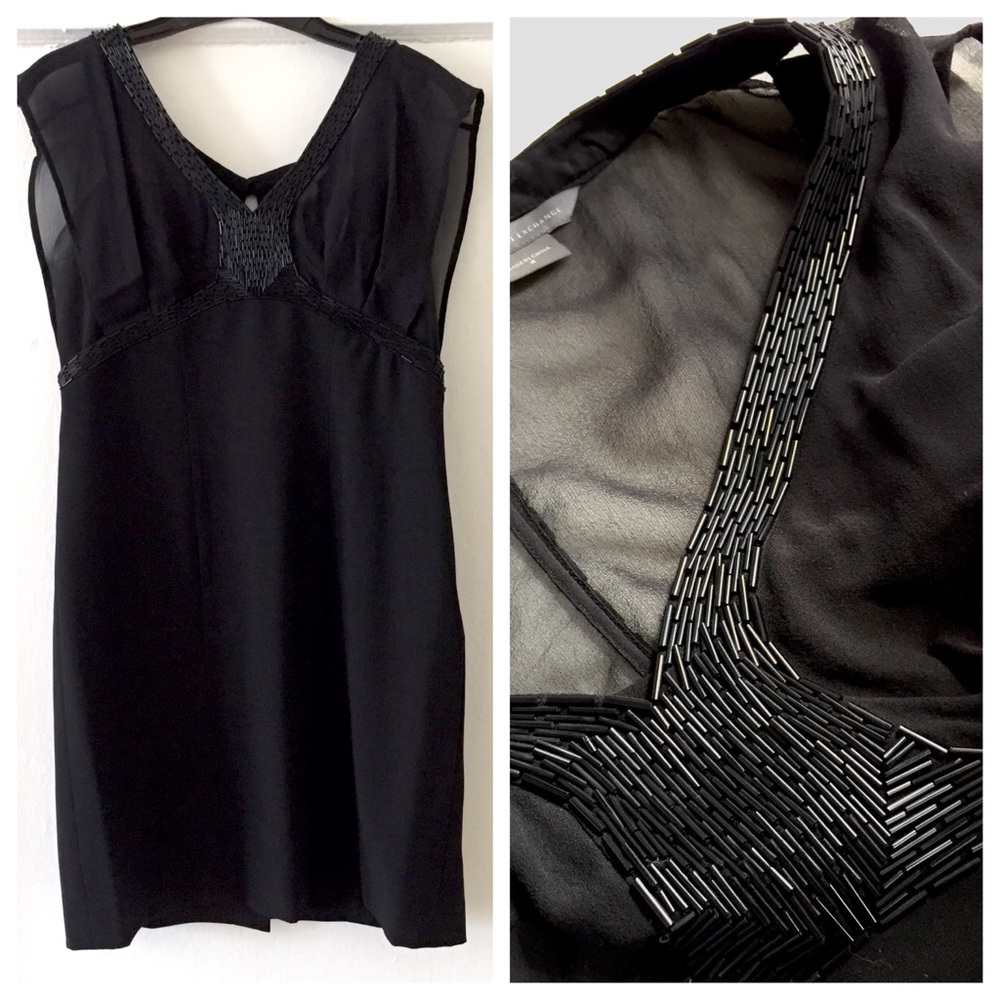 Armani Exchange little black beaded dress
