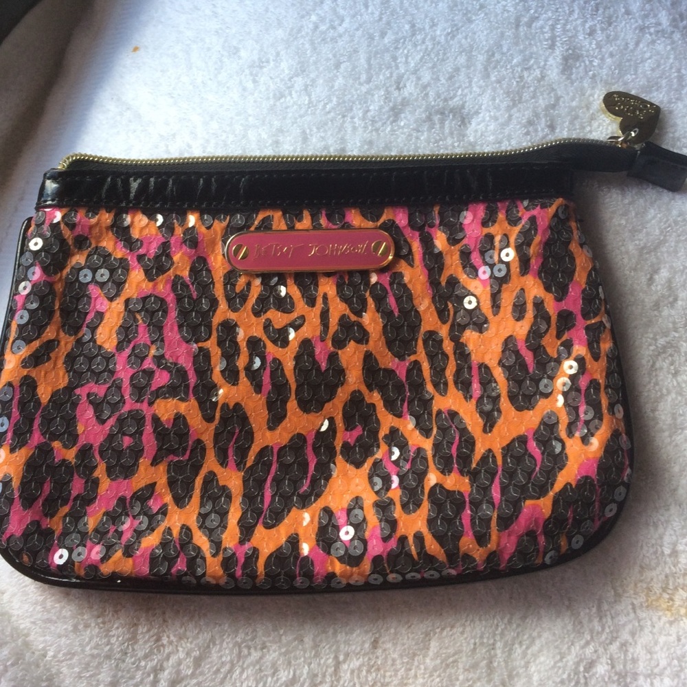 Betsey Johnson Sequin Make Up Bag