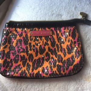 Betsey Johnson Sequin Make Up Bag