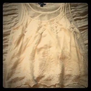 AE sleeveless lace top