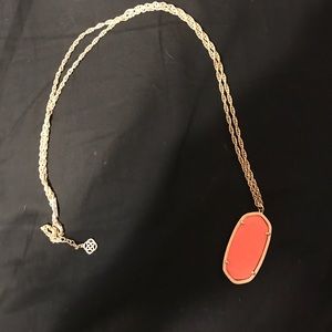 Coral long Kendra Scott Necklace
