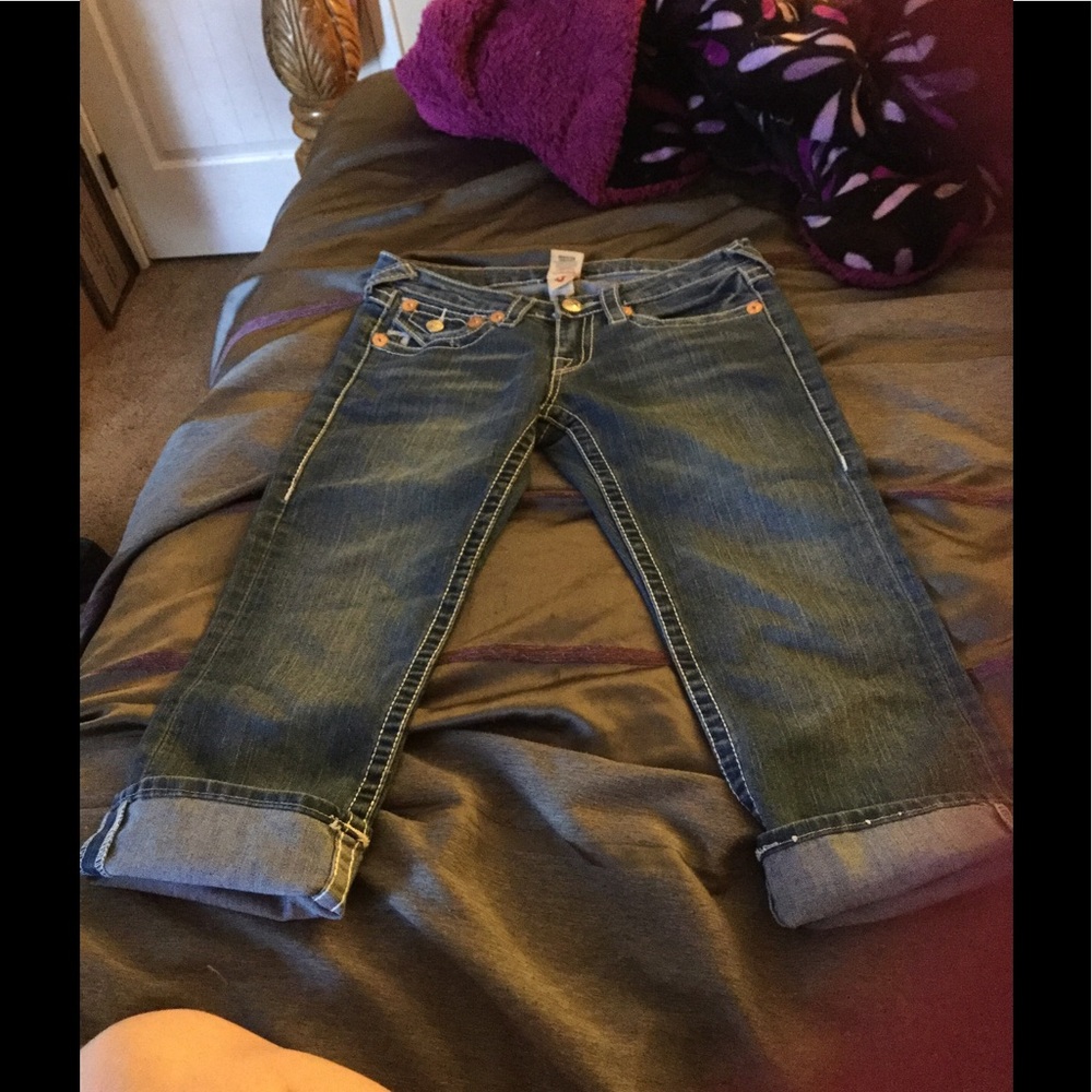 True Religion Capri crop jeans