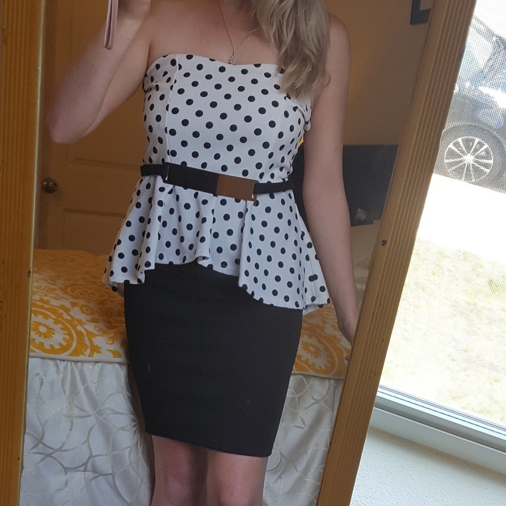 Black white piplup dress