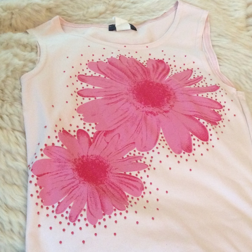 Pink Flower Tank Top