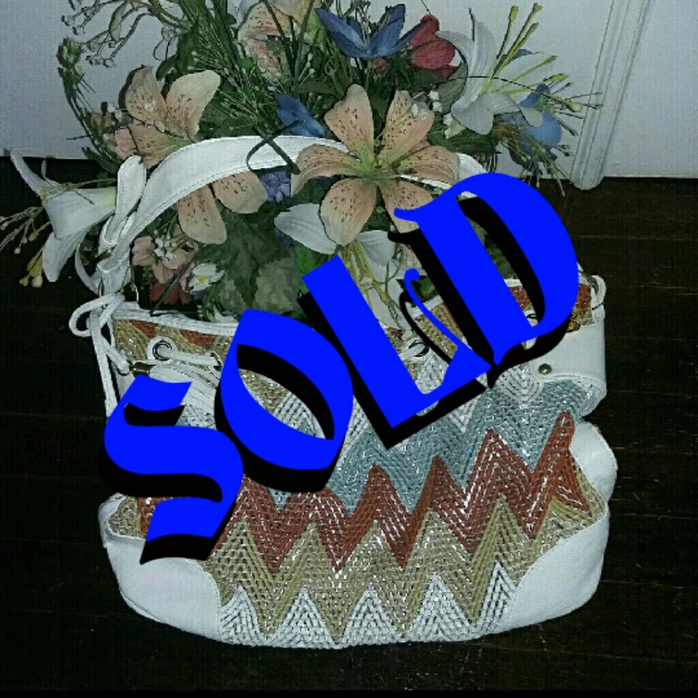 Big Buddha Chevron Hobo Shoulder Bag NWOT