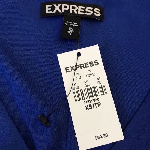 NWT Express Royal Blue Casual Dress - Picture 4 of 6