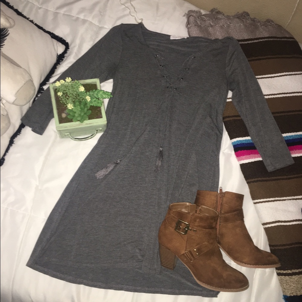 XS Grey Swing Dress from Tilly's!