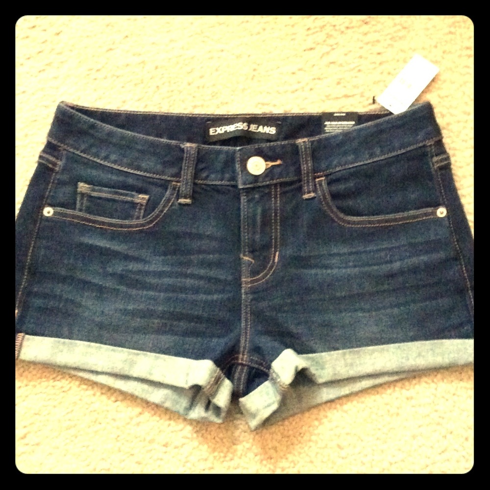 Express denim cutoff shorts. New with tags.