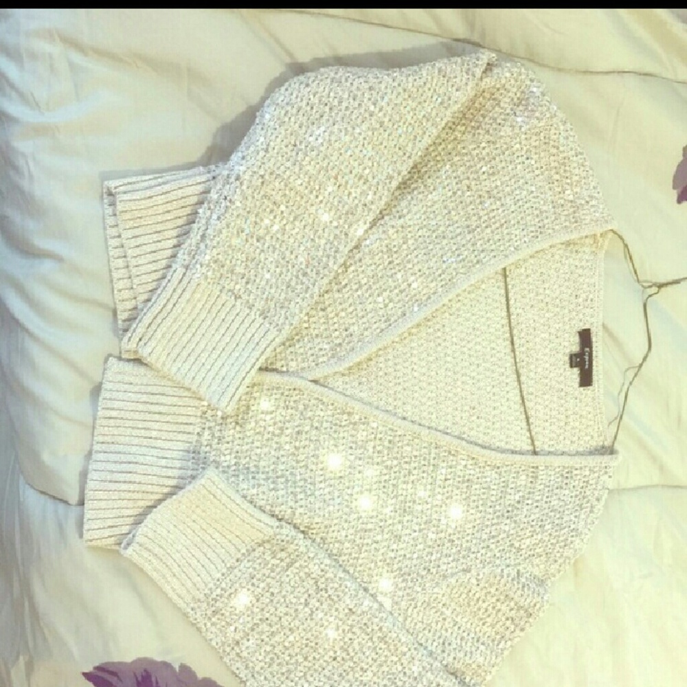 Sequin cropped cardigan