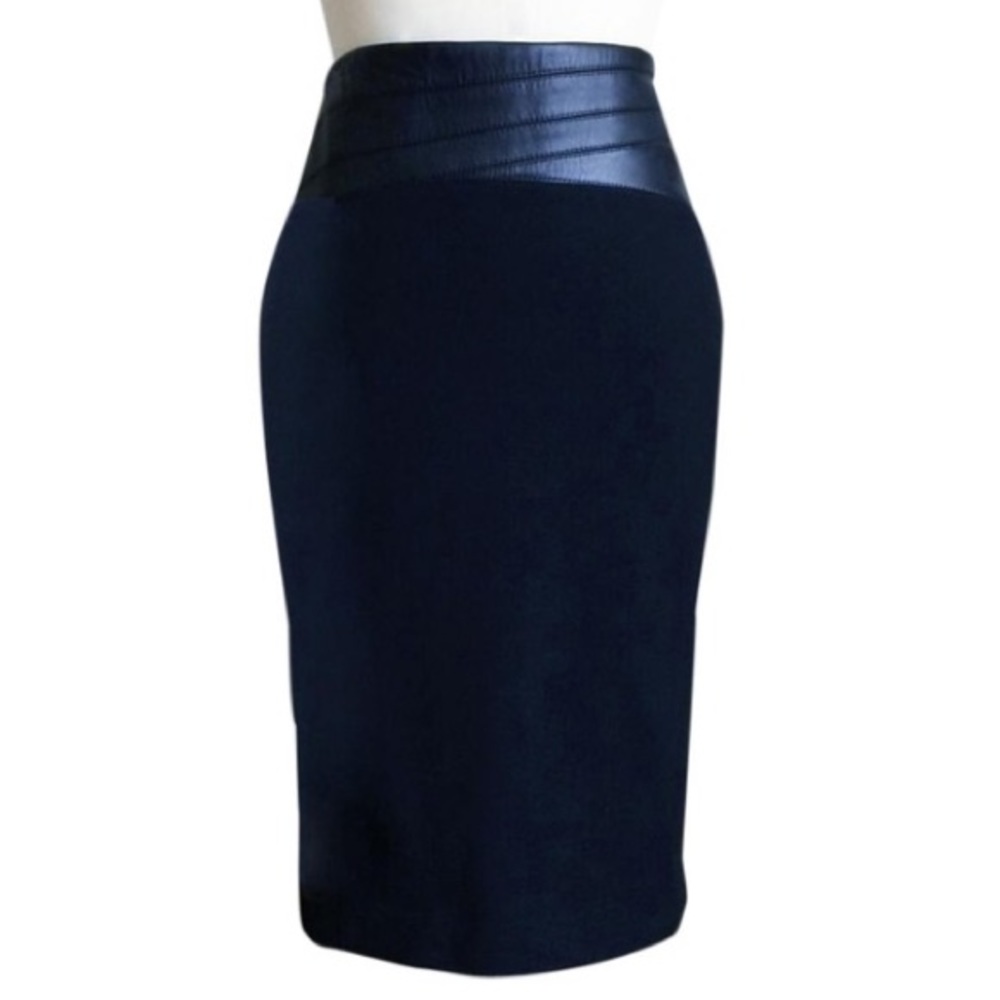 ISO BCBGMAXAZRIA Leather waist trim pencil skirt