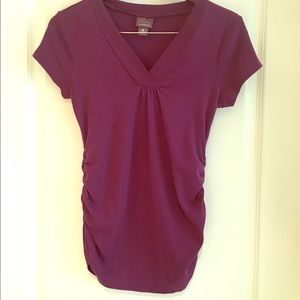 Cute purple maternity shirt, size M