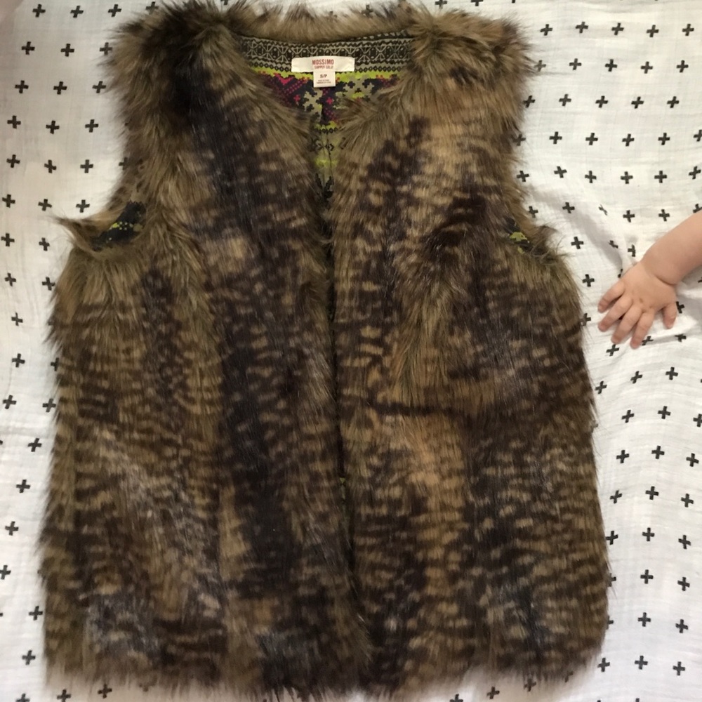 Faux fur vest