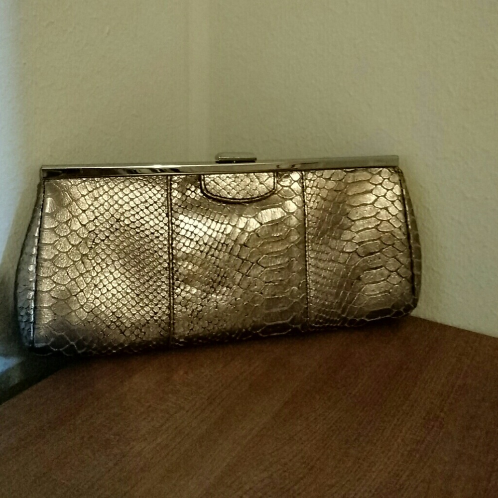 Banana Republic metallic "snakeskin" clutch