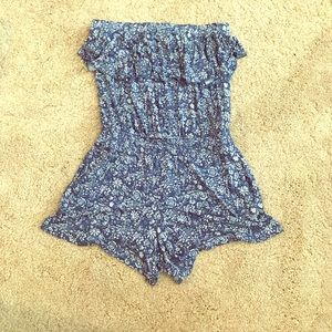 Strapless romper