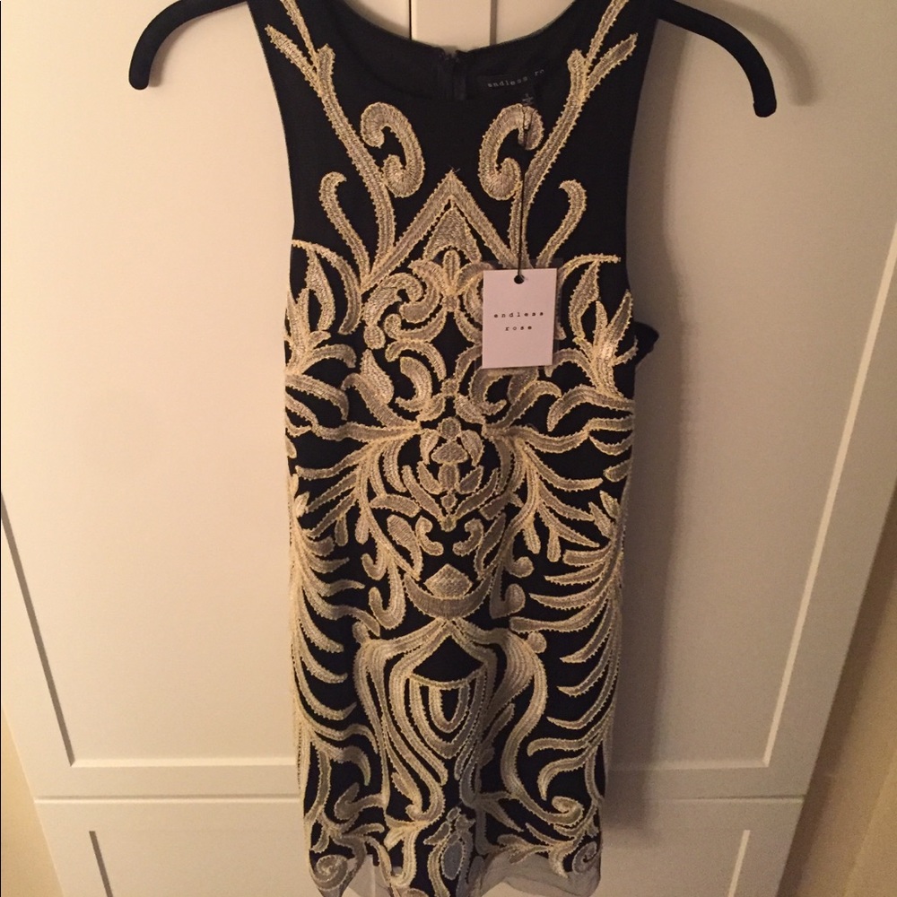 Nasty Gal Beaded Design Stretchy Tank Dress