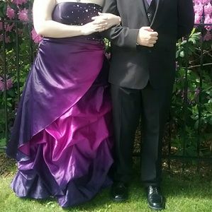 DEB purple pink long dress