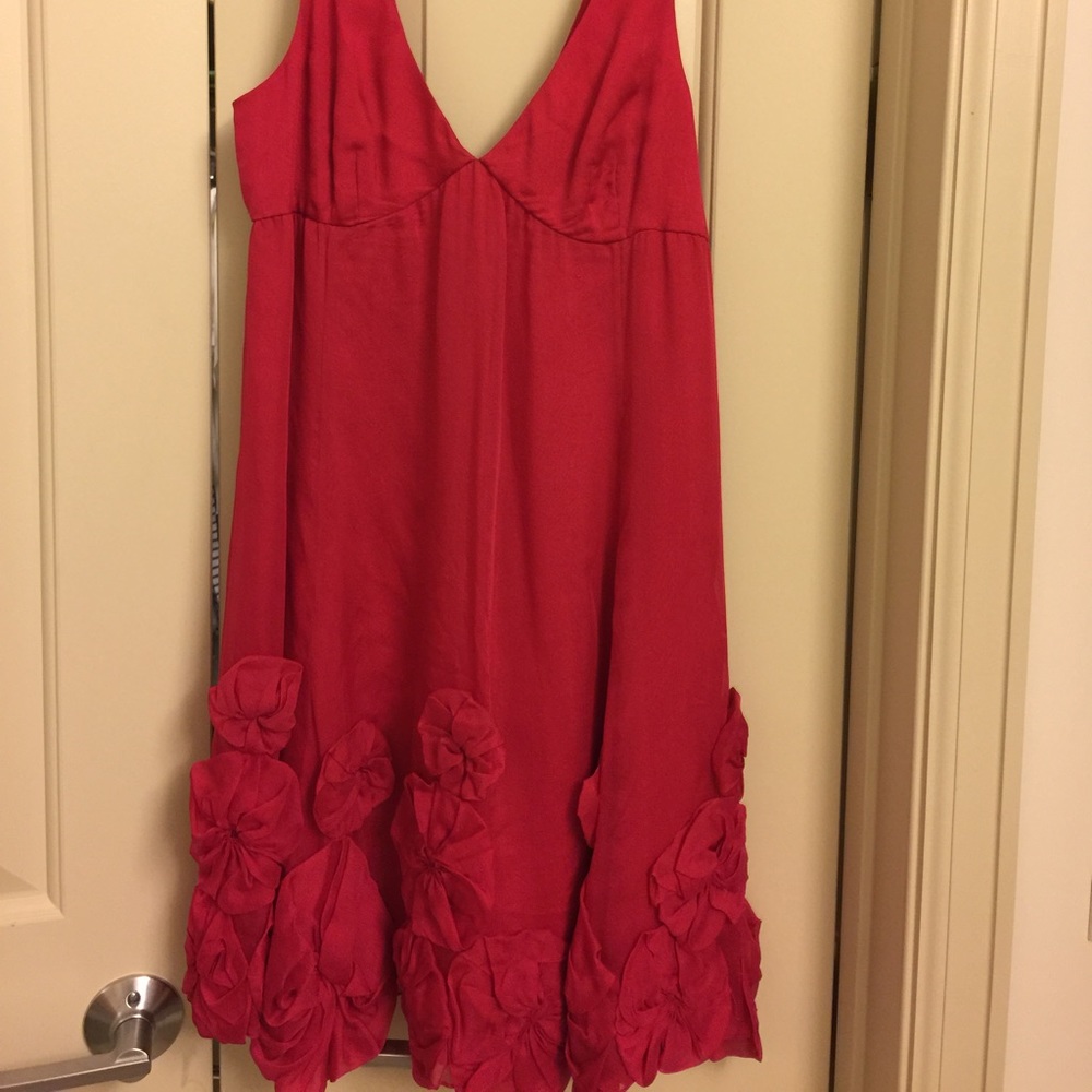 Rebecca Taylor Embellished Floral Silk Maxi Dress