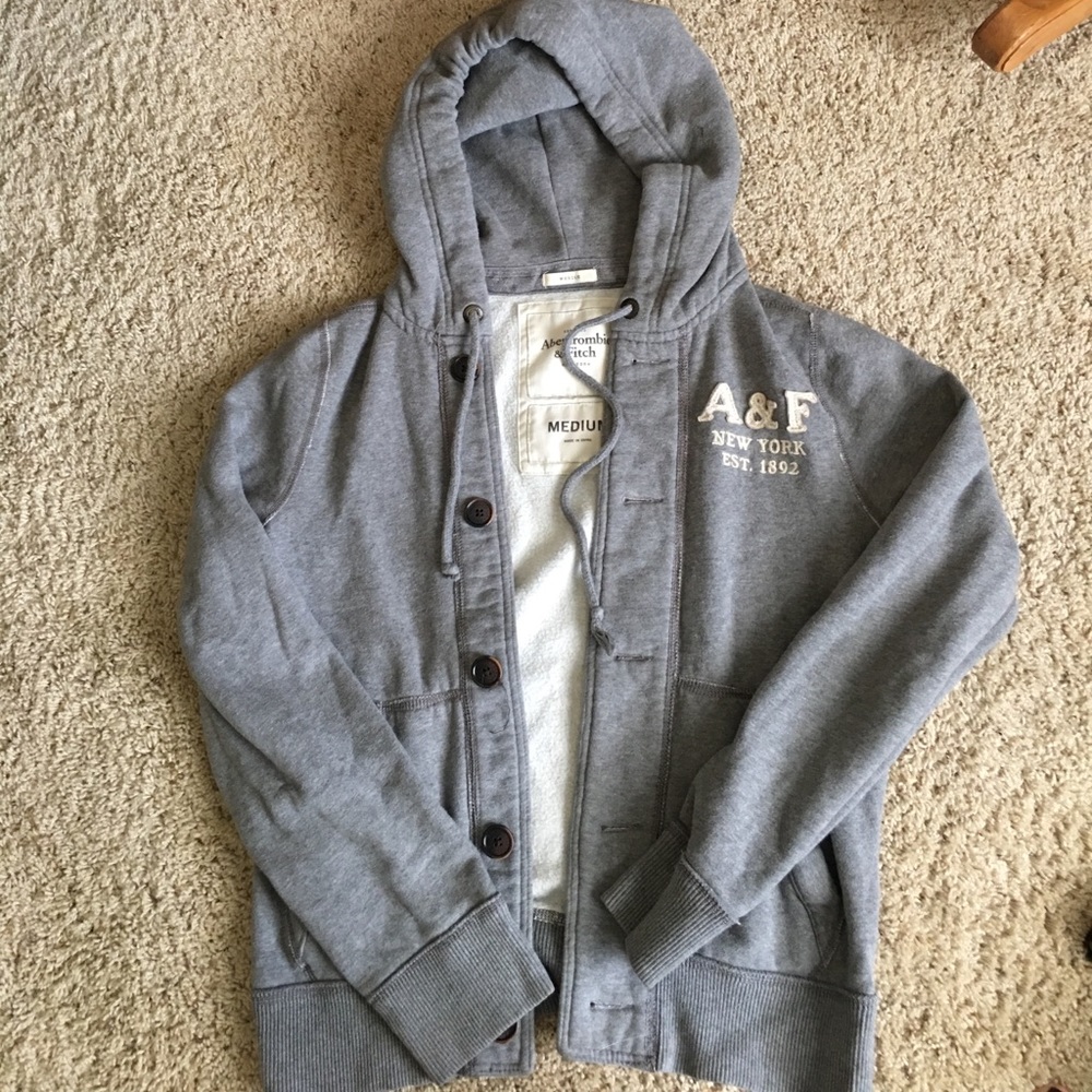 Abercrombie & Fitch button up sweatshirt