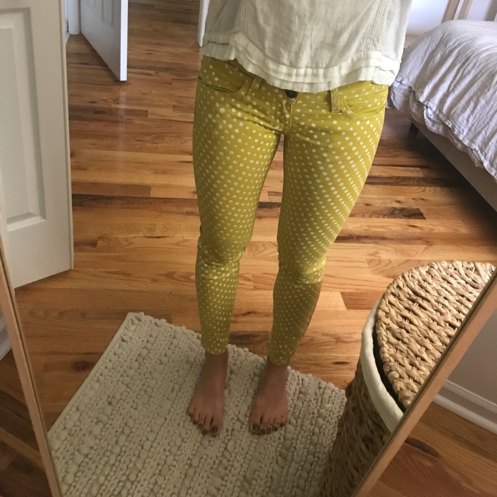 Current Elliot polka dot jeans