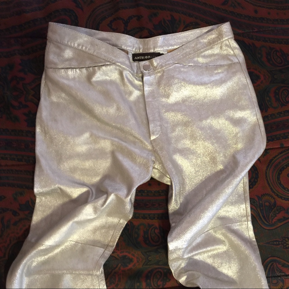 ANTIK BATIK silver leather pants.