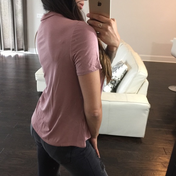 3 LEFT! Mauve Moonchild Cutout Tee - Picture 5 of 5