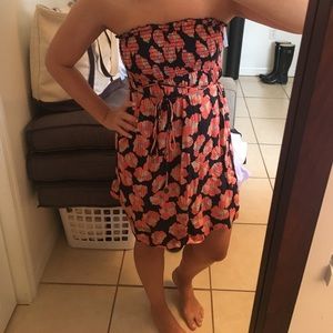 Strapless Juicy Couture flower print dress