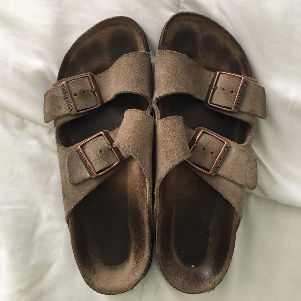 Size 38 Two Strapped Tan Birkenstocks