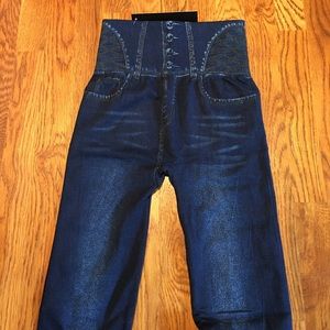 Leggings Blue Jeans look. High waisted One Size