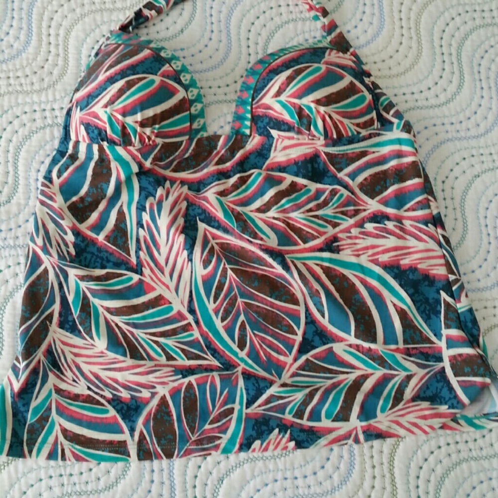 Leilani Bathing Suit Top Only Tankini Size 10, TOP