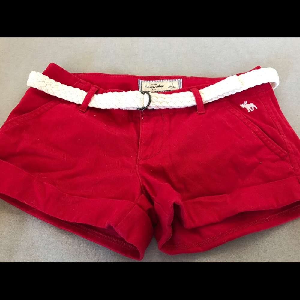 ABERCROMBIE & FITCH red shorts girls size 14