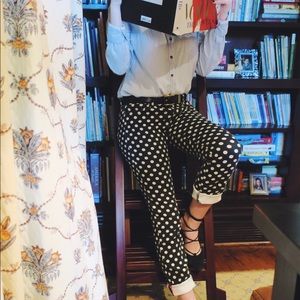 Kate Spade Black Polka Dot Pants