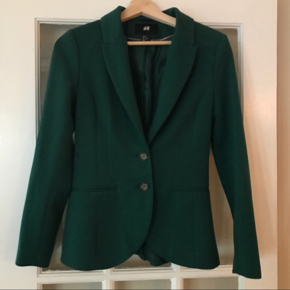 H&M green blazer