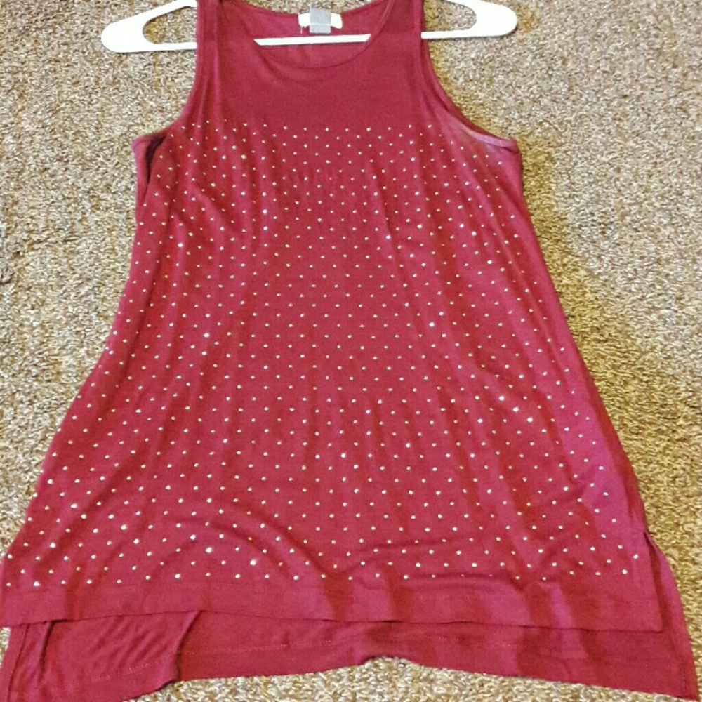 Maroon and gold tank top