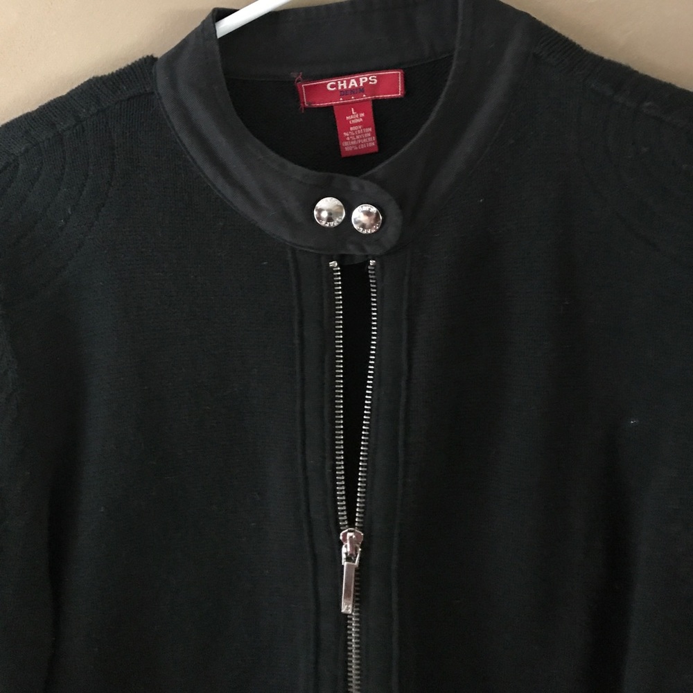 Chaps black sweater  Sz L