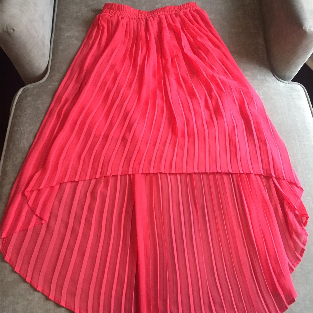 High low coral skirt from Francesca's Boutique