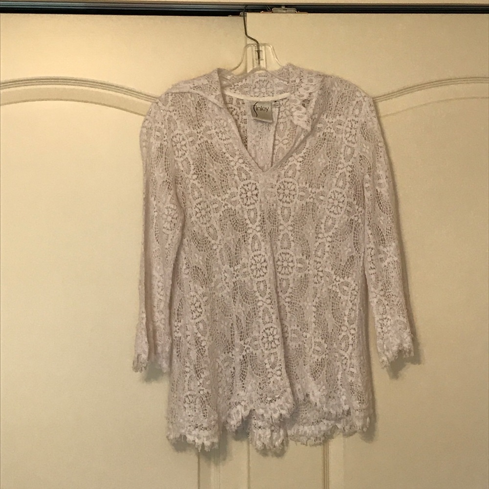White lace top.