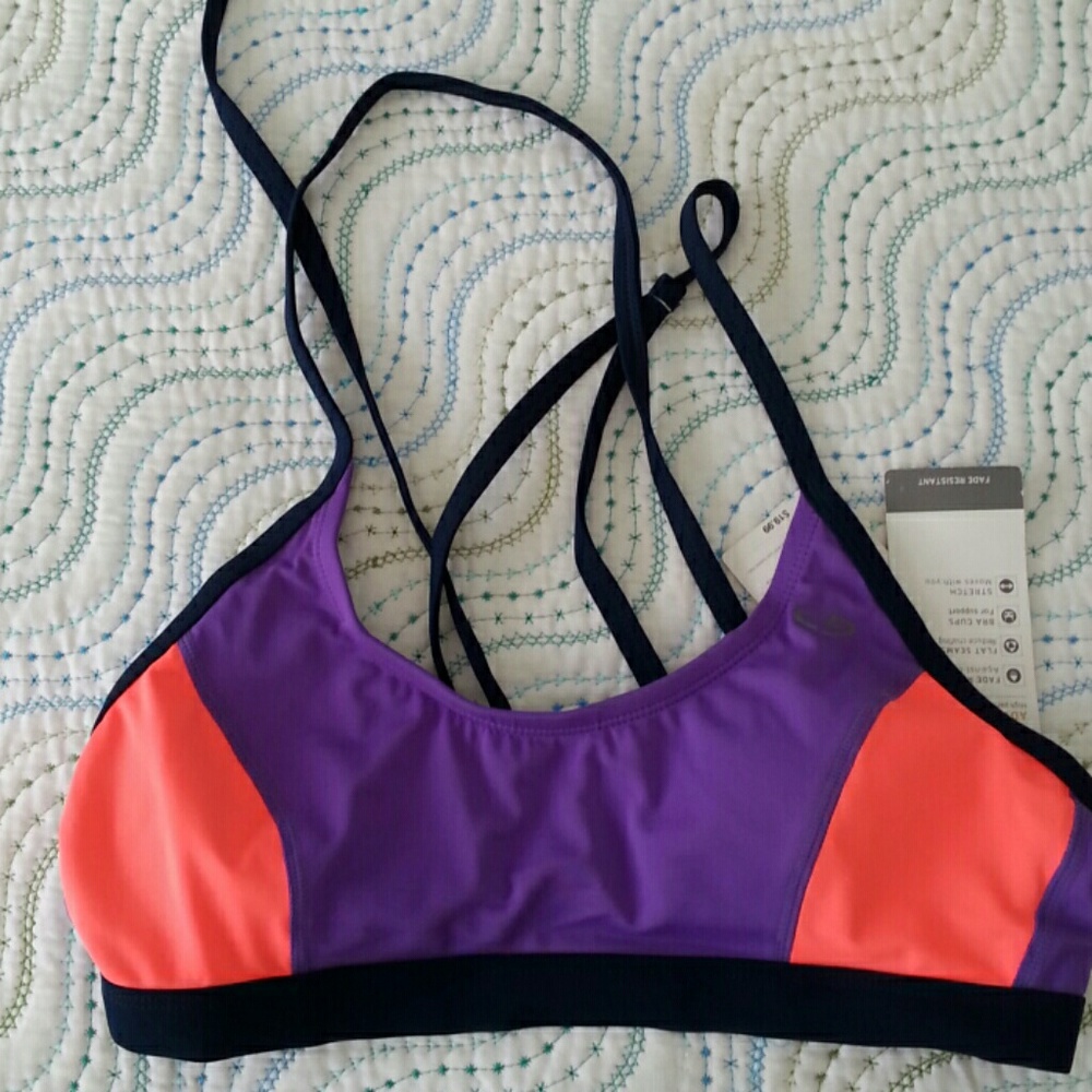 Champion Swim Top ONLY, M, Purple, Coral, Adjusts