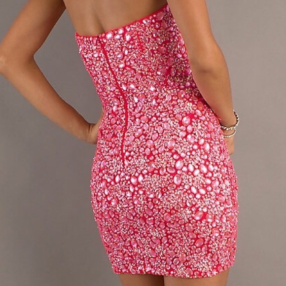 sachin and babi light blue dress The Jovani 37080 Light Pink Lace Corset Short Formal Dress  Cason Couture
